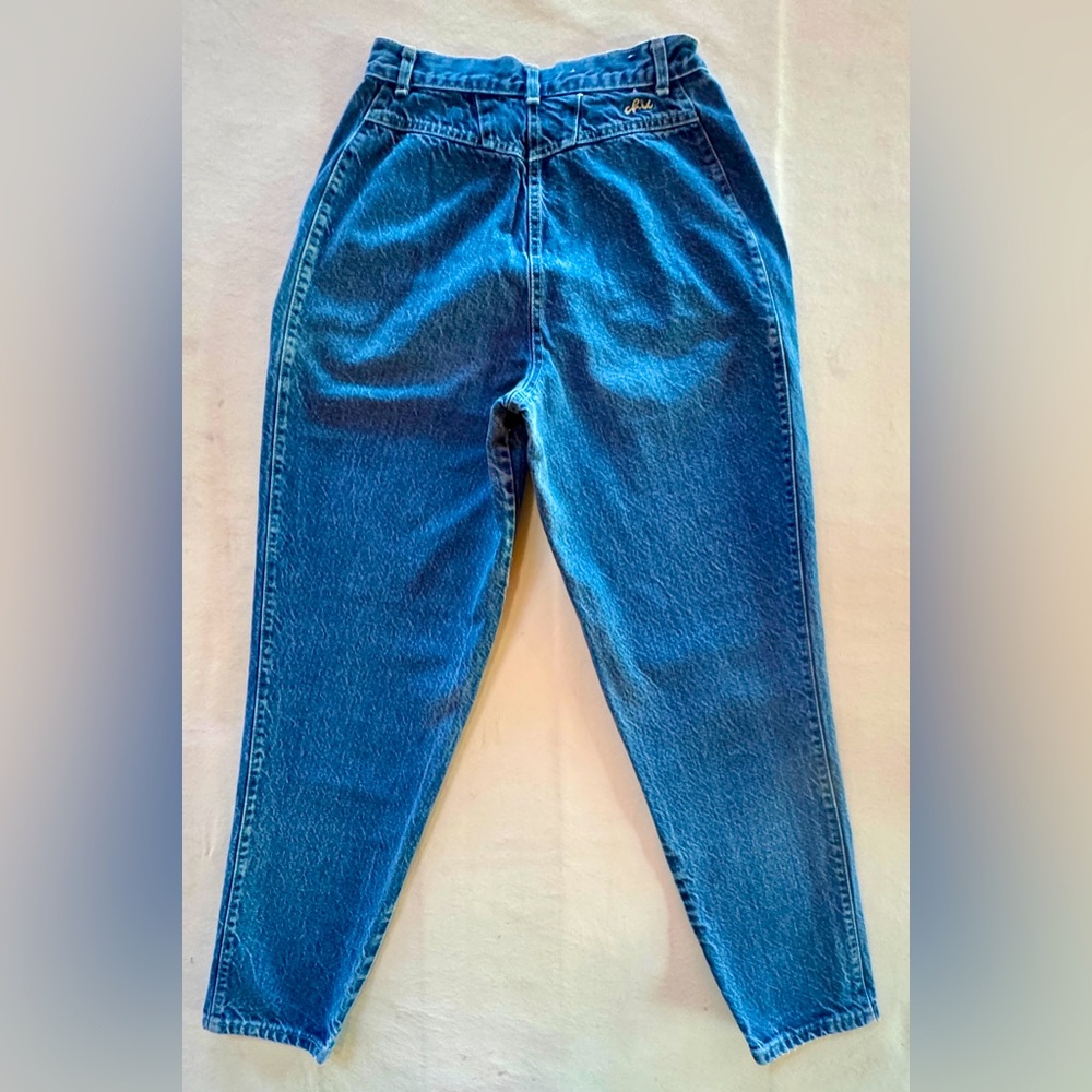Chic Vintage Classic Pleated Tapered Leg Mom Jeans (11/12 ~W24) - Picture 4 of 17